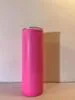 20oz Glow in the Dark  Straight Skinny Sublimation Tumbler w/straw - Pink