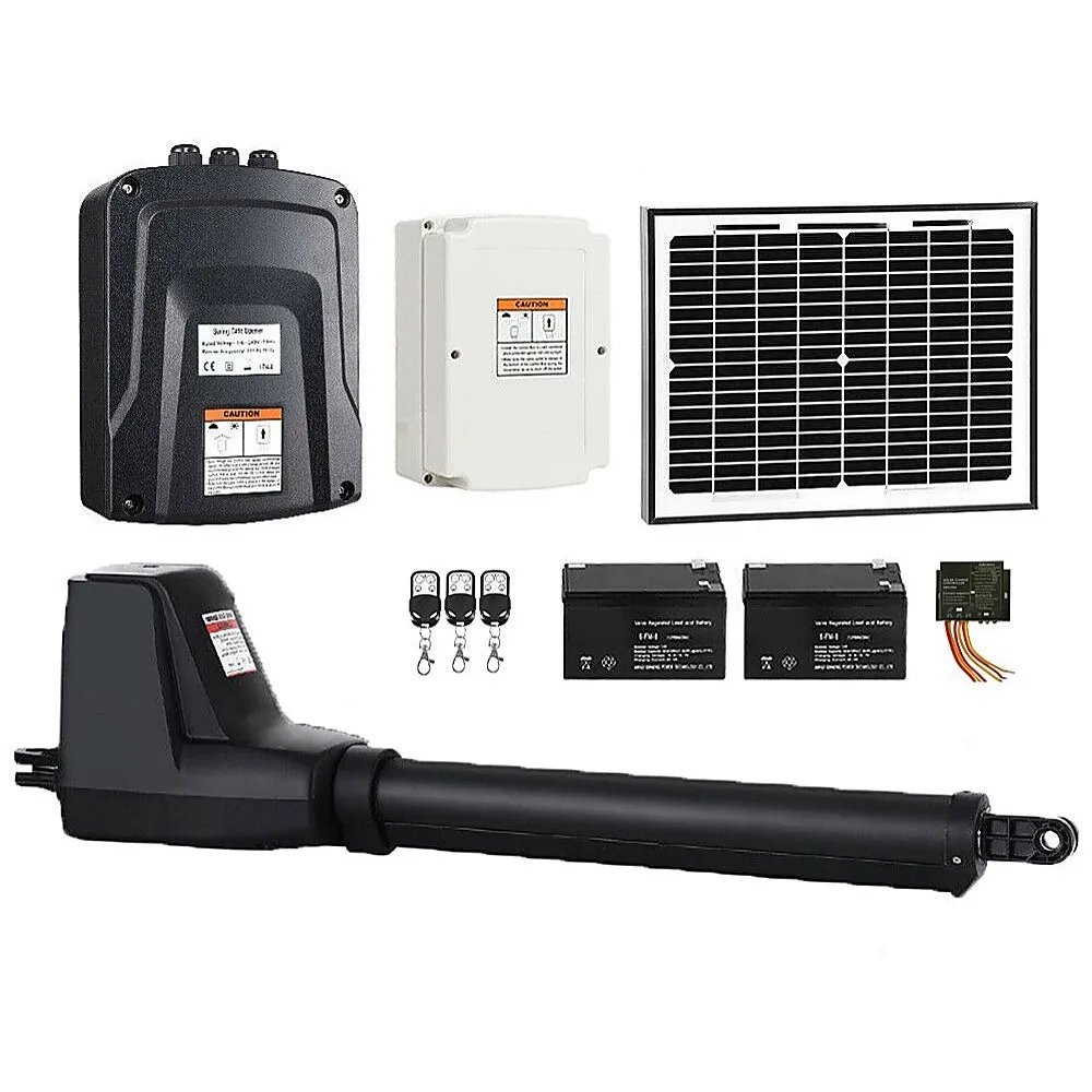 400KG Single Swing Auto Motor Remote Gate Opener with 10W Mono Backup Solar