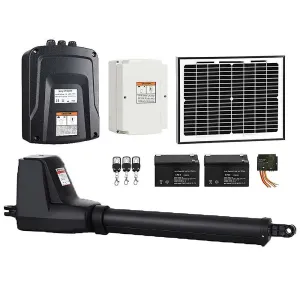 400KG Single Swing Auto Motor Remote Gate Opener with 10W Mono Backup Solar