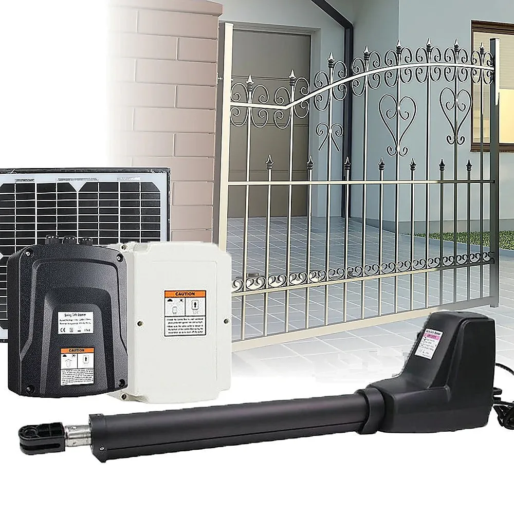 400KG Single Swing Auto Motor Remote Gate Opener with 10W Mono Backup Solar