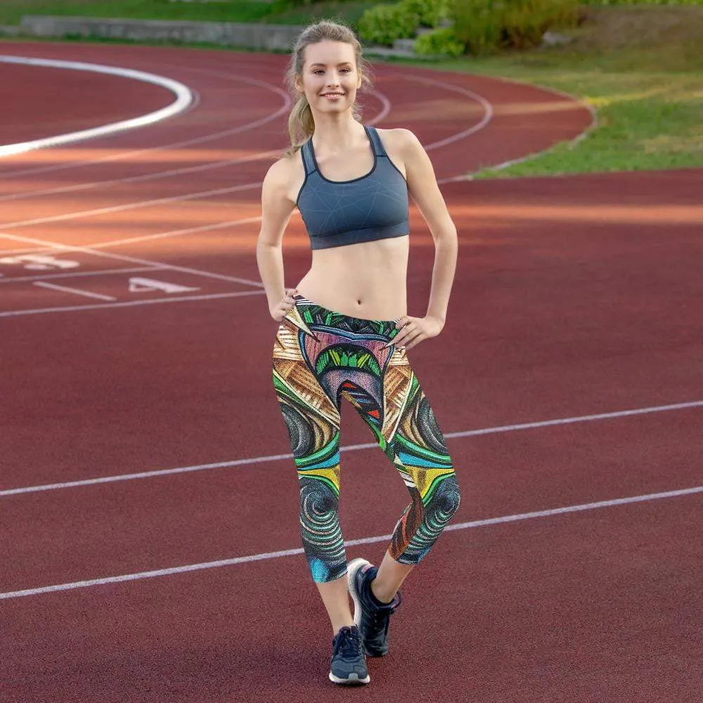 Hidden Eyes ~ Capri Leggings