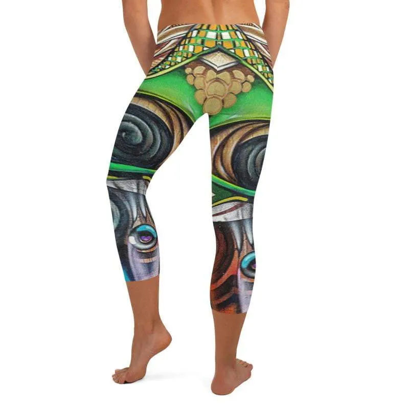 Hidden Eyes ~ Capri Leggings