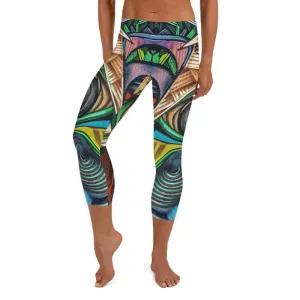 Hidden Eyes ~ Capri Leggings
