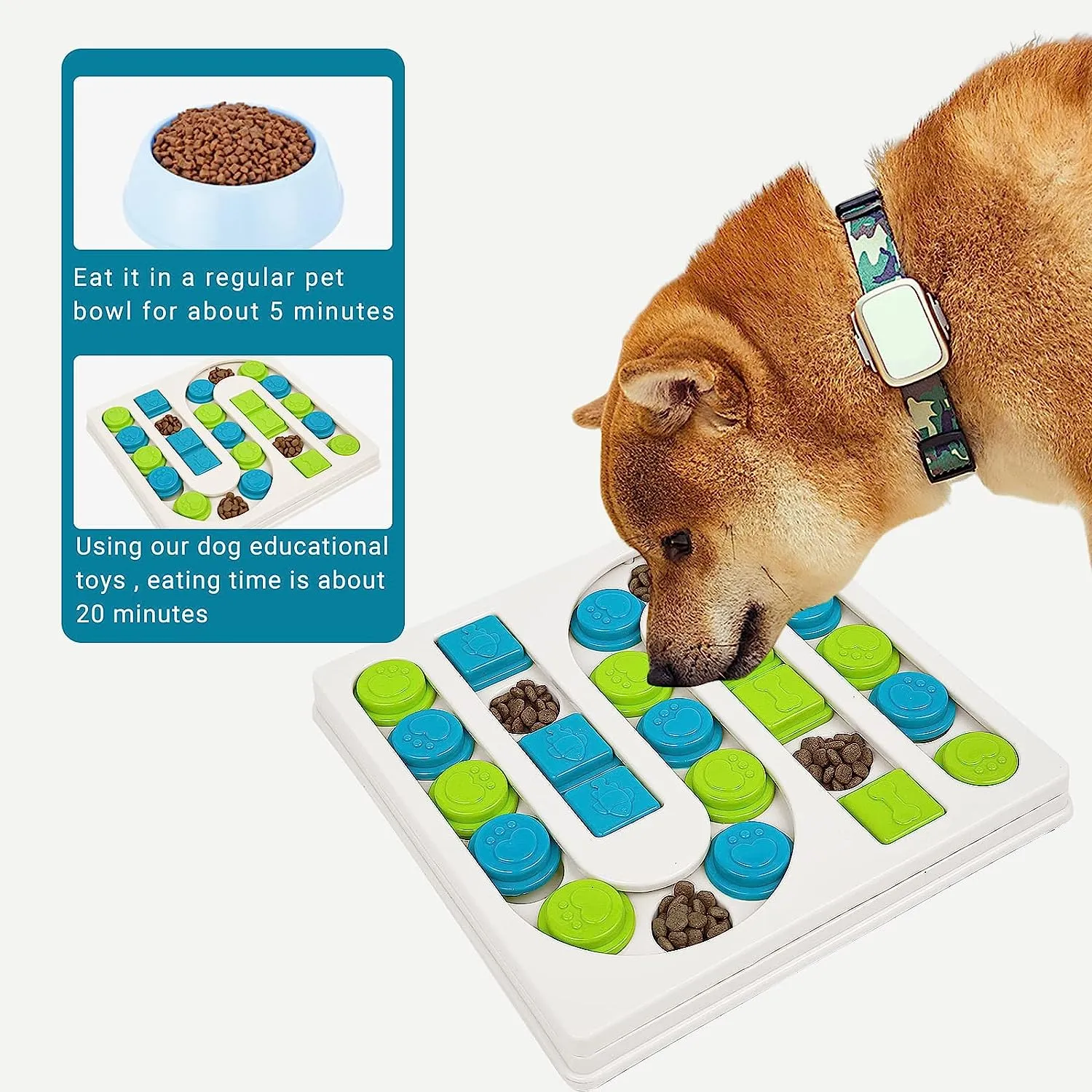 Interactive Dog Puzzle Toy (White)