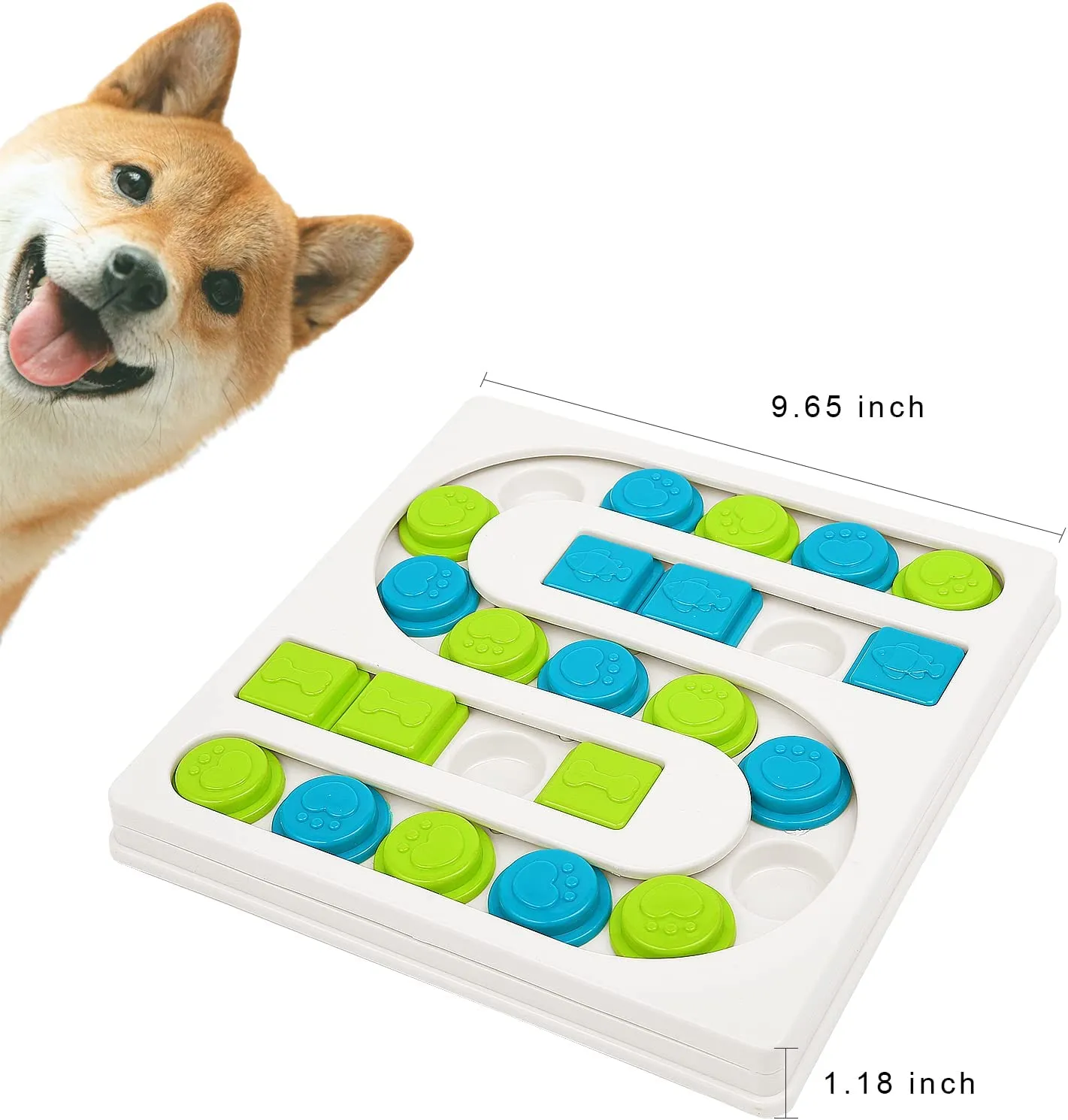 Interactive Dog Puzzle Toy (White)