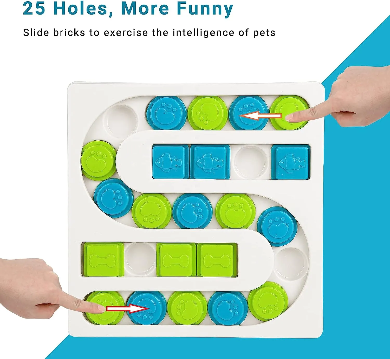 Interactive Dog Puzzle Toy (White)