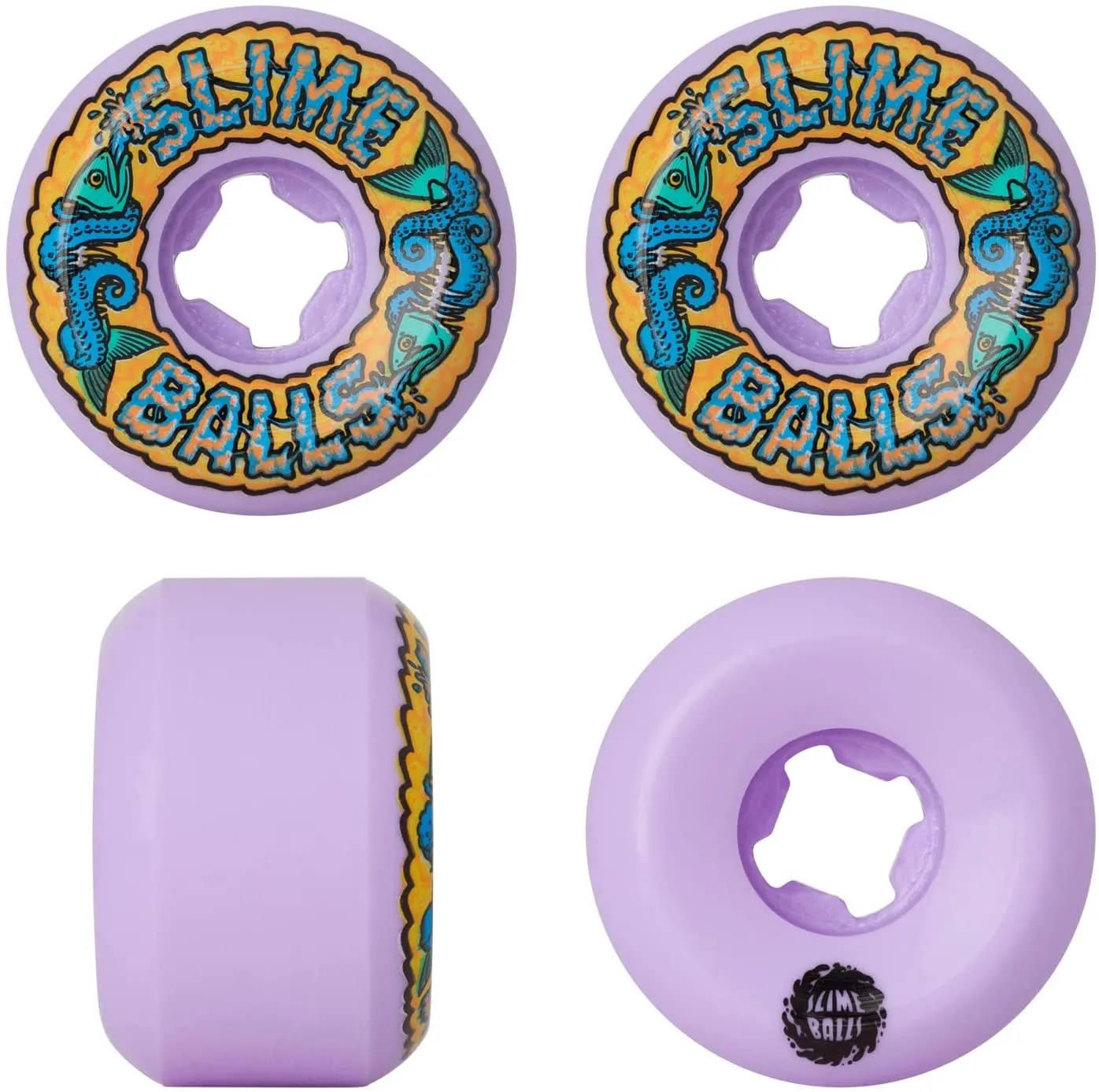 Slime Balls - Fish Balls Speed Balls Purple Wheels (54mm) *SALE