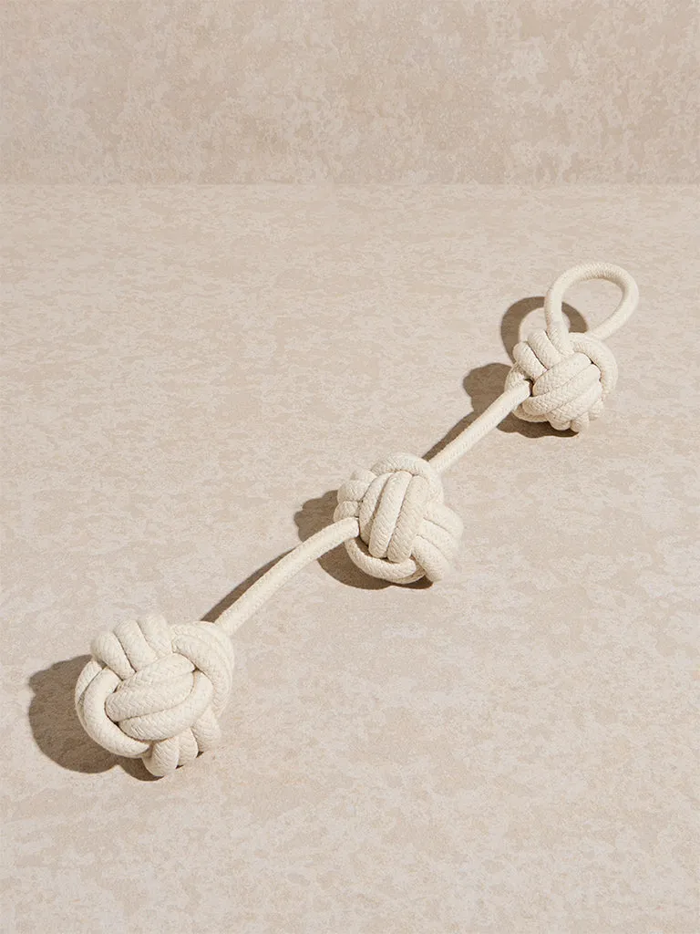 Westside Home White Three Knots Pet Rope