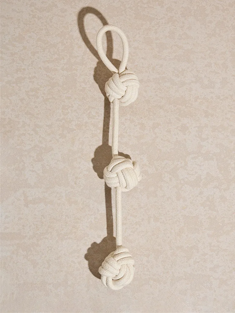 Westside Home White Three Knots Pet Rope